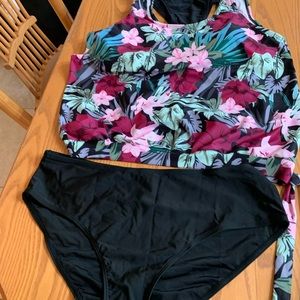 Brand new never worn XL tankinis and one piece bathing suits